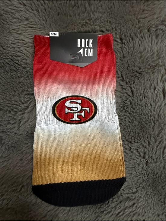 Other - Rock 'Em San Francisco Gradient Crew Sock - Red/White/Gold